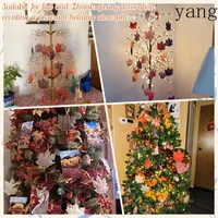 Décorations d'arbre d'automne, ornements de Noël 3D en coton en forme de feuille d'érable, décorations suspendues pour la maison et les fêtes