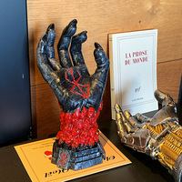 Ornamen Tangan Mekanik Plastik Cyberpunk Asura Mini, Penyangga Controller Game, Cincin Penahan, Properti Foto 24cm Kreatif