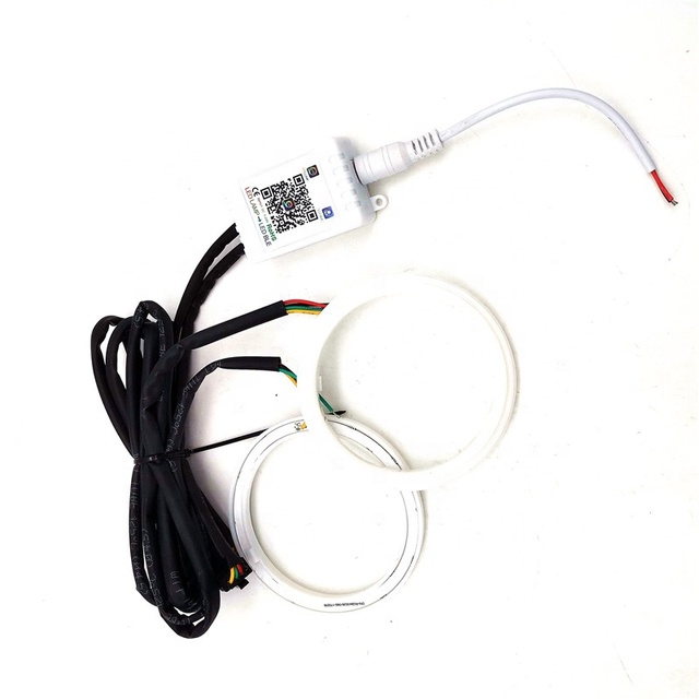 Newest60mm 70mm 80mm 90mm 100mm 110mm 120mm RGB WIFI   Bluetooths APP COB LED Angel Eyes Halo Rings