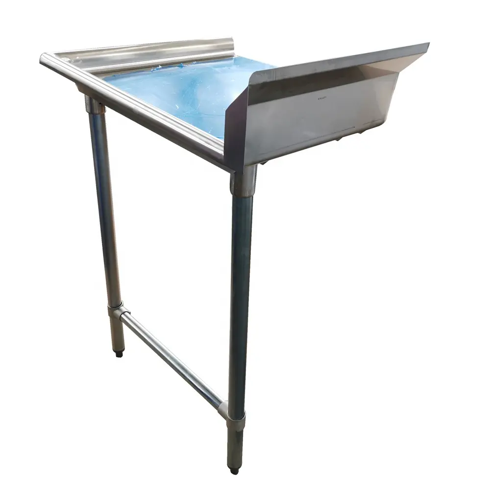 Table de Service alimentaire en acier inoxydable, de nettoyage de vaisselle avec rétro-projection et pieds de balles réglables, jardin, NSF