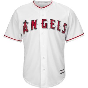 FOXA <span class=keywords><strong>Mike</strong></span> <span class=keywords><strong>Trout</strong></span> Los Angeles Angels Maillot de joueur blanc pour jeunes de 8 à 20 ans, col de baseball anti-humidité - Product Image 2