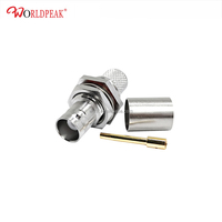 Connecteur étanche à sertir BNC femelle 50 ohms pour câble coaxial RF LMR400 RG213 RG214 7DFB H1000
