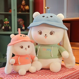 Coniglietto bambola carino piccola espressione morbida decorazioni per la casa coccole giocattoli di peluche - Product Image 4
