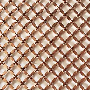 Decorative Metal Chain Door Curtain Architectural Decorative Copper Wire Mesh Stainless Steel Decorative Mesh Factory