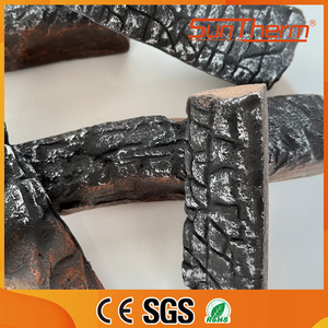 Ensemble <span class=keywords><strong>de</strong></span> 4 bûches <span class=keywords><strong>de</strong></span> cheminée résistantes à la chaleur <span class=keywords><strong>de</strong></span> style moderne pour intérieur/extérieur - Product Image 5