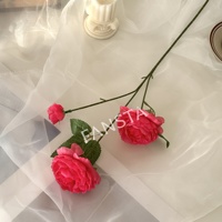 3 Tangkai Bunga Peony Sutra Buatan, Bunga Ranunculus Palsu, Dekorasi Meja Rumah, Dekorasi Lorong Pernikahan, Rangkaian Bunga Grosir