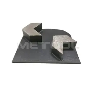 Grit 16 Abrasif Lavina Metal Bond Tête de meulage diamant en béton avec segments de flèche, qualité professionnelle