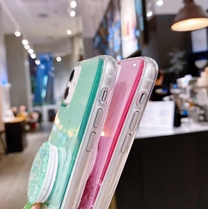 เคสโทรศัพท์ Realme 5/5i รุ่นใหม่ แฟชั่นสำหรับสาวๆ ประดับกลิตเตอร์ พร้อมที่จับนิ้วมือและขาตั้ง สำหรับ iPhone 12 สีชมพู และสำหรับ <span class=keywords><strong>VIVO</strong></span> Y11/Y12/Y15/Y17 - Product Image 5
