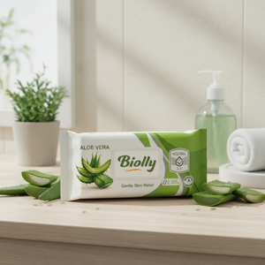 Biolly 120 PCs Cotton Wet Wipes-Aloe Vera Household - Product Image 3