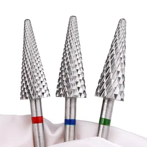 Wolframkarbid-Nagel bohrer Kreuzschnitt-Bohrer mit konischer Form für die Salon vorbereitung Elektrische Nagel bohrmaschine