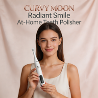 CURVY MOON Polisseur Dentaire Électrique Rechargeable pour Usage Domestique, Dispositif de Blanchiment Intelligent avec Fonction de Polissage des Dents