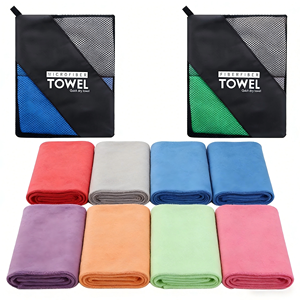 Serviette de couverture de tapis de yoga durable en microfibre haute densité, antidérapante, séchage rapide, avec logo personnalisé pour centre de fitness - Product Image 2