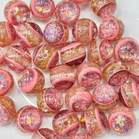 Perles acryliques vintage rococo de 16 mm avec paillettes, perles lâches pour DIY, stylos à perles, accessoires pour téléphones portables, sacs à clés, chaînes et bijoux