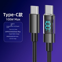 Kabel Usb Tpe 1M 5A Pengisian Cepat 100W Tipe C untuk Earphone Konduktor Tembaga Lapis Transmisi Stabil Kecepatan Tinggi Tahan Lama