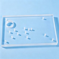 Plaque de quartz percée sur mesure avec plusieurs trous pour équipement de laboratoire
