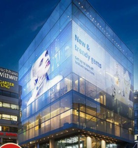 Efficient Transparent LED <b>Mesh</b> Screen for Building Facade Media - Product Image 3
