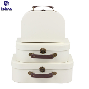 Unique Custom Printed Luxury Children Small Mini <b>Pink</b> <b>Gift</b> Decorative Cardboard Suitcase <b>Box</b> - Product Image 1