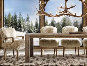 Sassanid cadeira moderna de sala de jantar, cadeira contemporânea de luxo para sala de jantar, carneiro, adele americano