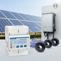 Medidor de energía digital inteligente trifásico YADA YDS60-C24 con pantalla LCD, RS485 Modbus y CT 250A/50mA para inversores solares fotovoltaicos