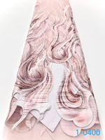 Tissu en dentelle diamantée, tissu en dentelle de tulle, 5 yards, tissu en dentelle brodée perlée, tissu en dentelle élégante à sequins pour mariée