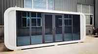 Cabine modulaire en alliage d'aluminium pour hôtel-capsule, maison d'hôtes et hébergement mobile, démontable, pour vente en gros