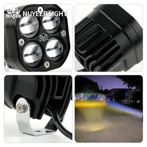 ไฟสปอร์ตไลท์ LED สำหรับมอเตอร์ไซค์ 4D ขนาด 3 นิ้ว แสงคู่ สีขาว-สีเหลือง ใช้เป็นไฟหน้า ไฟตัดหมอก อุปกรณ์เสริมสำหรับมอเตอร์ไซค์ รถยนต์ รถบรรทุก รถ SUV รถ ATV กำลังไฟ 40W 12V 24V - Product Image 2