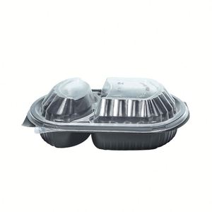 2-Compartment 950Ml Disposable <b>Lunch</b> Food-Grade Pp Packaging Square <b>Bento</b> <b>Box</b> Takeout for Foreign Trade - Product Image 1
