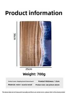 <span class=keywords><strong>Planche</strong></span> à découper en bambou et bois d'acacia en résine ondulée écologique de luxe <span class=keywords><strong>planche</strong></span> à découper rectangulaire <span class=keywords><strong>personnalisable</strong></span> pour steak de fruits - Product Image 2