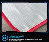 Couverture anti-feu en fibre de verre résistante à la chaleur, taille standard 1m 1.5m, pour la lutte contre les incendies, la fuite d'urgence, la sécurité à la maison et la cuisine