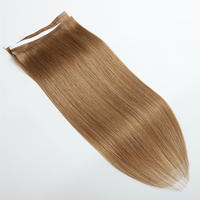 Extensions de cheveux Remy Premium à bandes adhésives, trame fine, lisses naturels, 100% cheveux humains Remy, extensions à trame adhésive invisibles et sans couture