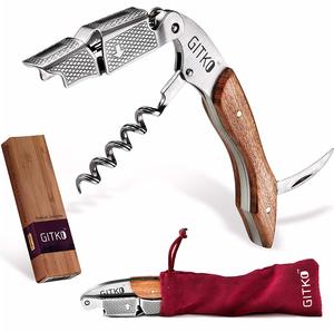 Chất Lượng Cao Thép Không Gỉ Rượu Vang Mở Chai Với Gỗ Mộc Gỗ Xử Lý Dễ Dàng Để Sử Dụng Tùy Chỉnh Quà Tặng Khuyến Mãi - Product Image 6