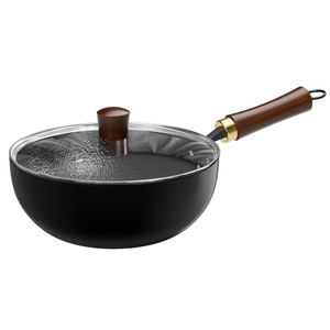 <b>Cast</b> Iron Wok Mini Single Serving Non Stick Flat Bottom For Induction Gas Stove Uncoated Superior Quality - Product Image 2