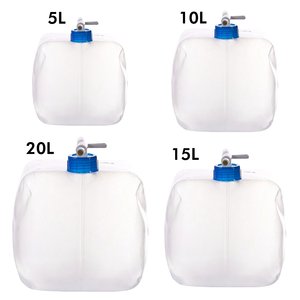 กระเป๋าเก็บน้ำใสพับได้พับเก็บได้กระเป๋าใส่น้ำ20L สำหรับตั้งแคมป์กลางแจ้งกระเป๋าใส่น้ำแบบพับได้