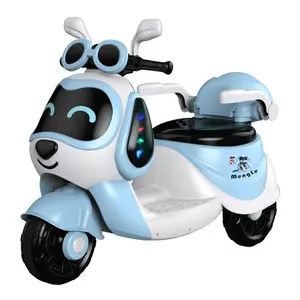 Precio al por mayor Bebé Moto eléctrica Tres ruedas Estable Antivuelco Bebé Coche de juguete con música y luz Moto para niños