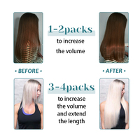 Extensiones de Cabello Sintético de Alta Calidad de 26 Pulgadas, Lisas y Rizadas, con Cinta Adhesiva Resistente al Calor, Sin Costuras