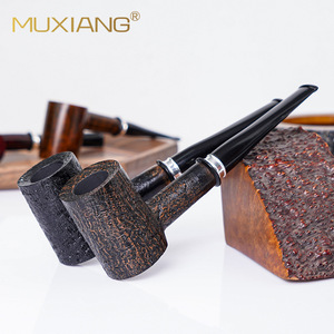 MUXIANG Briar Wood Smoking Pipe 9mm Filter Straight Type Handmade Tobacco Pipe - Product Image 2