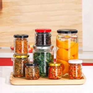 OMI Glass <b>Mason</b> <b>Jars</b> with Lids <b>Wide</b> <b>Mouth</b> Airtight Food Grade 8oz 32oz for Cream Honey Jam Pickle Storage Kitchen Use - Product Image 1
