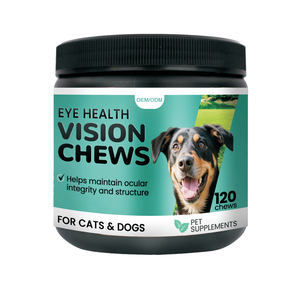 Tabletas Masticables Pet Vision con Extracto de <span class=keywords><strong>Regaliz</strong></span> - Regula la Calidad de las Lágrimas, Alivia la Sequedad Ocular, Reduce la Inflamación, Promueve la Comodidad - Product Image 1