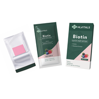 Bandes buvables de biotine pour cheveux, peau et ongles avec extrait de bambou pour la beauté et le bien-être – Complément alimentaire