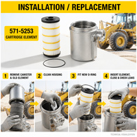 CAT 5715253 Hydraulic Oil Filter Element for Heavy Equipment and Industrial Fluid Power Filtration Systems