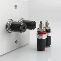Borne de haut-parleur plaqué or cuivre pur HIFI haut-parleur amplificateur de puissance prise banane prise sans soudure