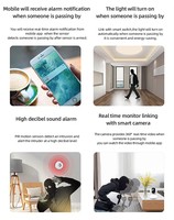 Sensor Gerak PIR WiFi Tuya untuk Plafon 128 °   Detektor Tubuh Manusia Aplikasi Smart Life Bertenaga Baterai untuk Keamanan Rumah Pintar