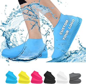 Couvre-chaussures promotionnels imperméables en caoutchouc pour la course et la randonnée, avec logo personnalisé, résistants à l'abrasion, à enfiler, pour la pluie - Product Image 3