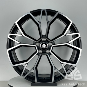 ล้อแม็กซ์ 722auto สีดำเงินแบบทูโทน หน้าเจียร 1 ชิ้น ผลิตจากการฟอร์จ ขนาด 18-22 นิ้ว ขอบเว้าลึก 5x112 5x114.<span class=keywords><strong>3</strong></span> 5x120 สำหรับรถยนต์ <span class=keywords><strong>Tesla</strong></span> <span class=keywords><strong>BMW</strong></span> Audi - Product Image 2