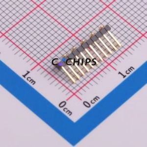 X1311WVS-11J-C40D42R1 Pin Header SMD,P=1.27mm,Horizontal Mount Connector ( Pin Structure: 1x11P )( Pitch: 1.27mm )( Row - Product Image 1