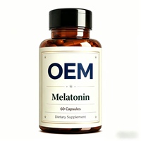 Capsules de mélatonine personnalisées OEM, complément alimentaire pour favoriser le sommeil