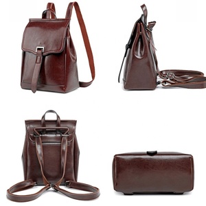 Zaino <span class=keywords><strong>Bianco</strong></span> in Morbida Pelle Nera per Scuola e Viaggio, Borsa da <span class=keywords><strong>Donna</strong></span> - Product Image 4