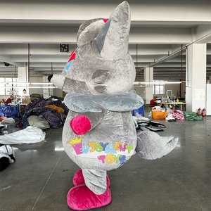 Costume de mascotte de loup en fourrure réaliste géant gonflable pour <span class=keywords><strong>cosplay</strong></span> personnalisé, costume de loup en peluche pour adulte - Product Image 2