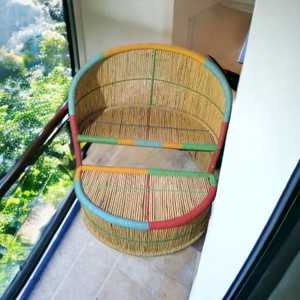 Luxe Oluc Chaise Bambou Canne Extérieur Jardin Patio Meubles Nouveau Style Modulaire Café Thé Table Canapé Ensembles pour Salon Salle À Manger - Product Image 1