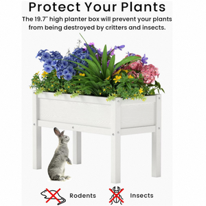 กระถางปลูกต้นไม้ไม้แบบยกพื้นพร้อมชั้นวางของสำหรับสวนและปลูกผัก ดีไซน์เป็นมิตรกับสิ่งแวดล้อม ทนทาน ปรับขนาดได้ - Product Image 5